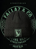 Dove Patch Beanie | Black Rib-Knit Beanie | Falla7 & Co.