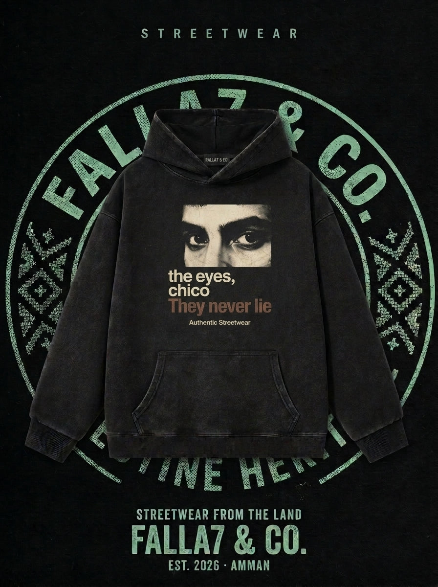 Eyes Never Lie Hoodie | Cinematic Graphic Hoodie | Falla7 & Co.