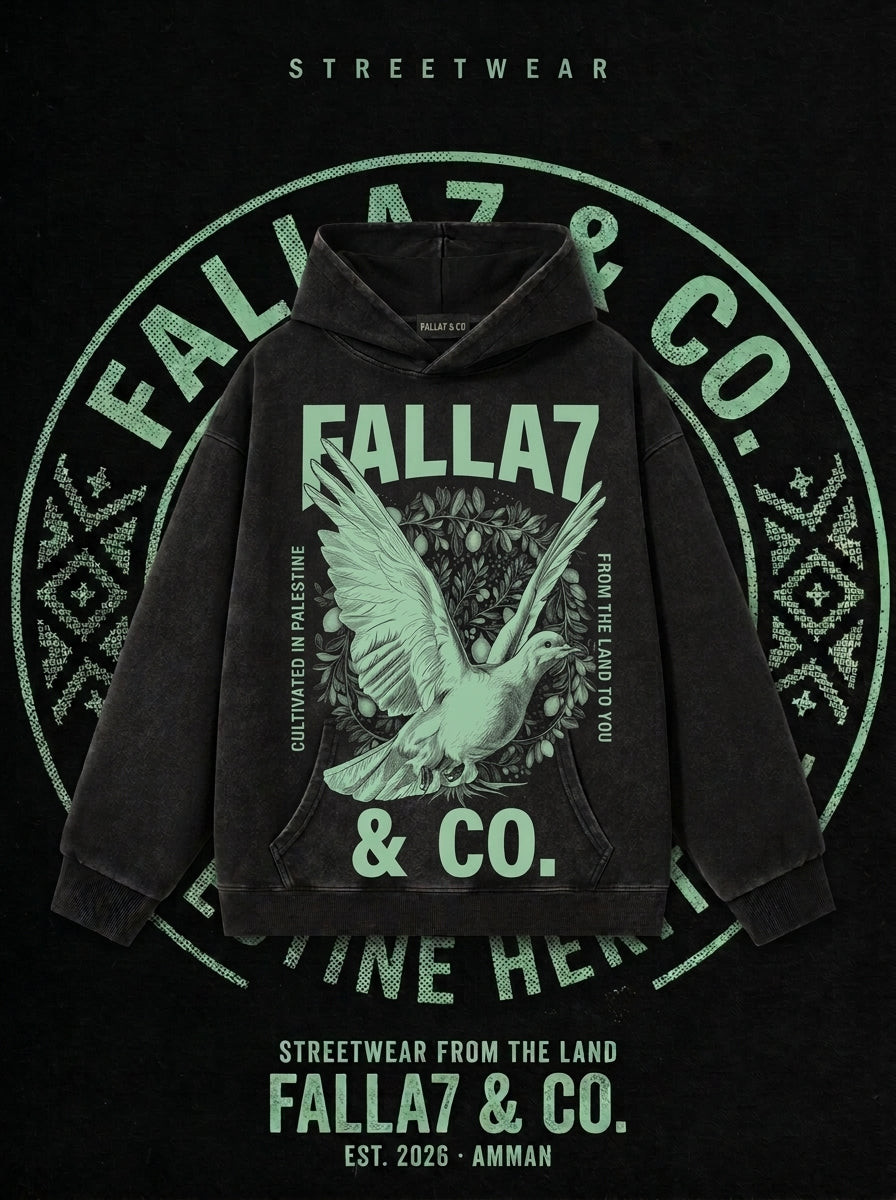 From The Land Hoodie | Palestine Dove Streetwear | Falla7 & Co.