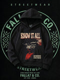 Know It All Hoodie | Arabic Cosmic Graphic Hoodie | Falla7 & Co.