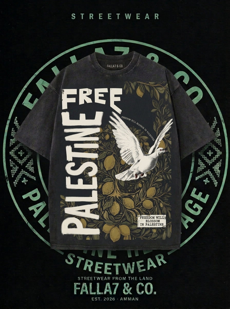 Lemon Grove Tee | Palestine Dove Graphic T-Shirt | Falla7 & Co.