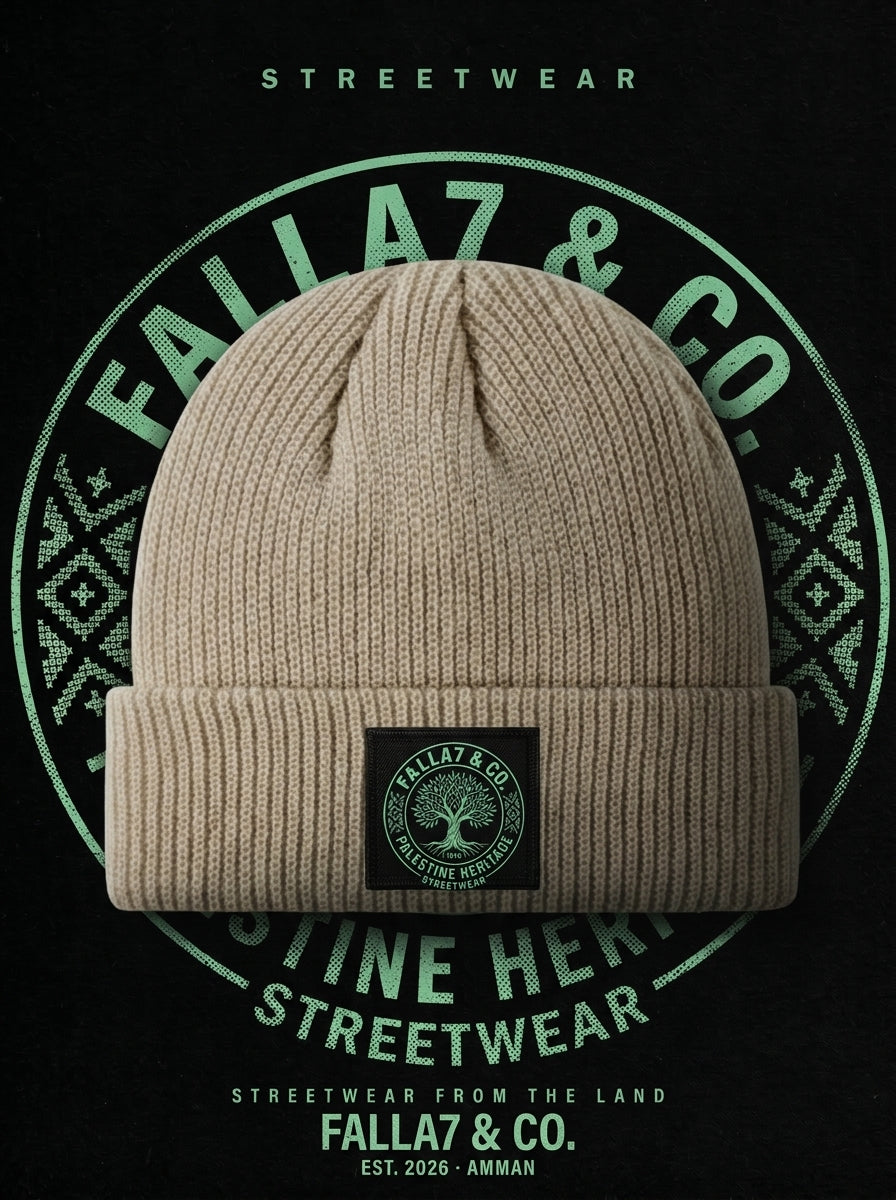 Roots Beanie | Olive Tree Patch Beanie | Falla7 & Co.