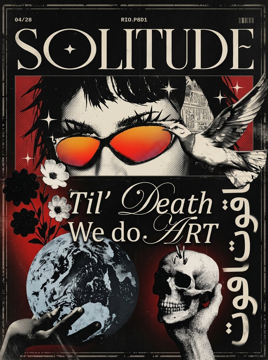Solitude Noir Print | Dark Gothic Wall Art | Falla7 & Co.