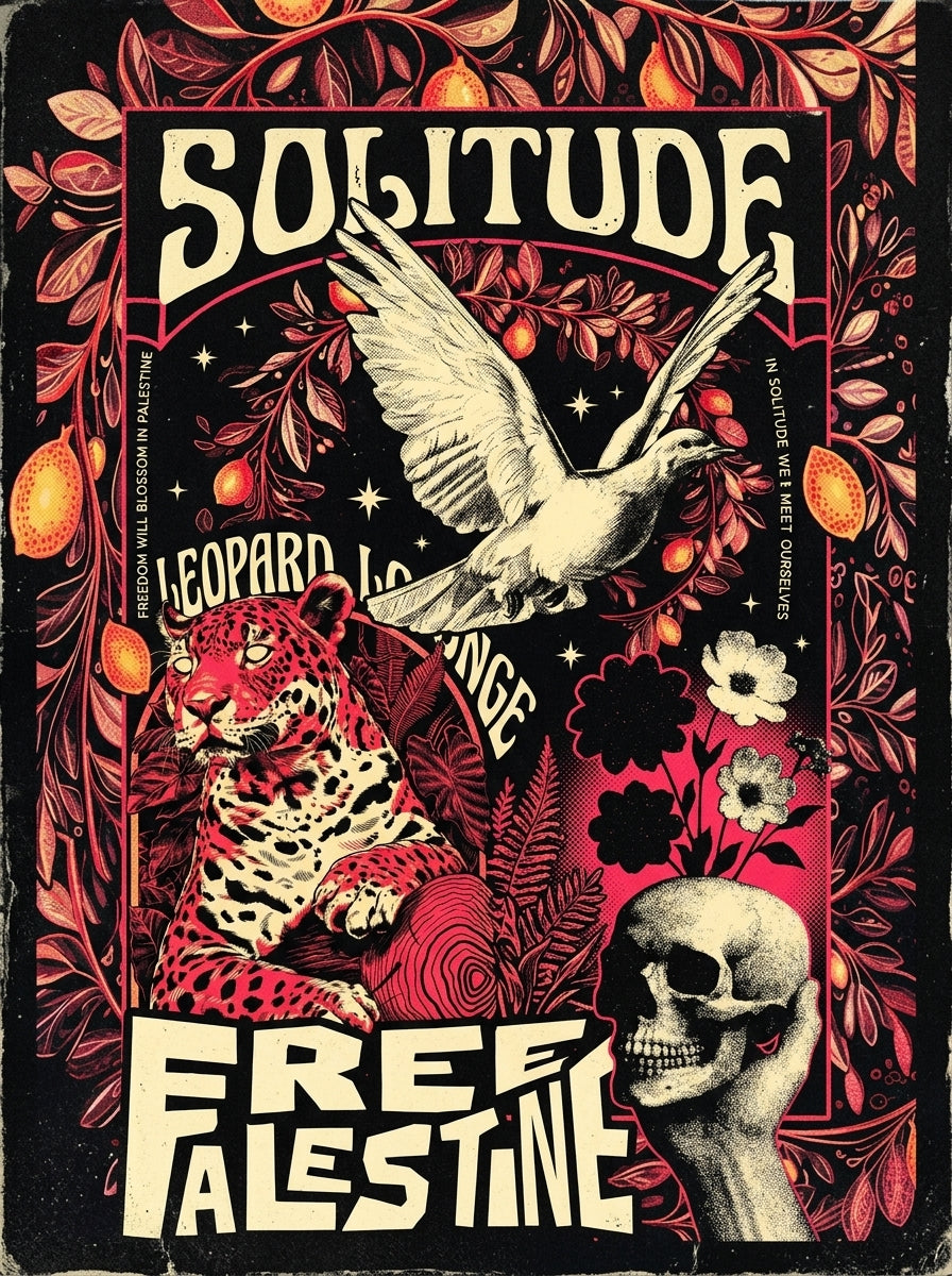Solitude In Bloom Print | Free Palestine Wall Art | Falla7 & Co.