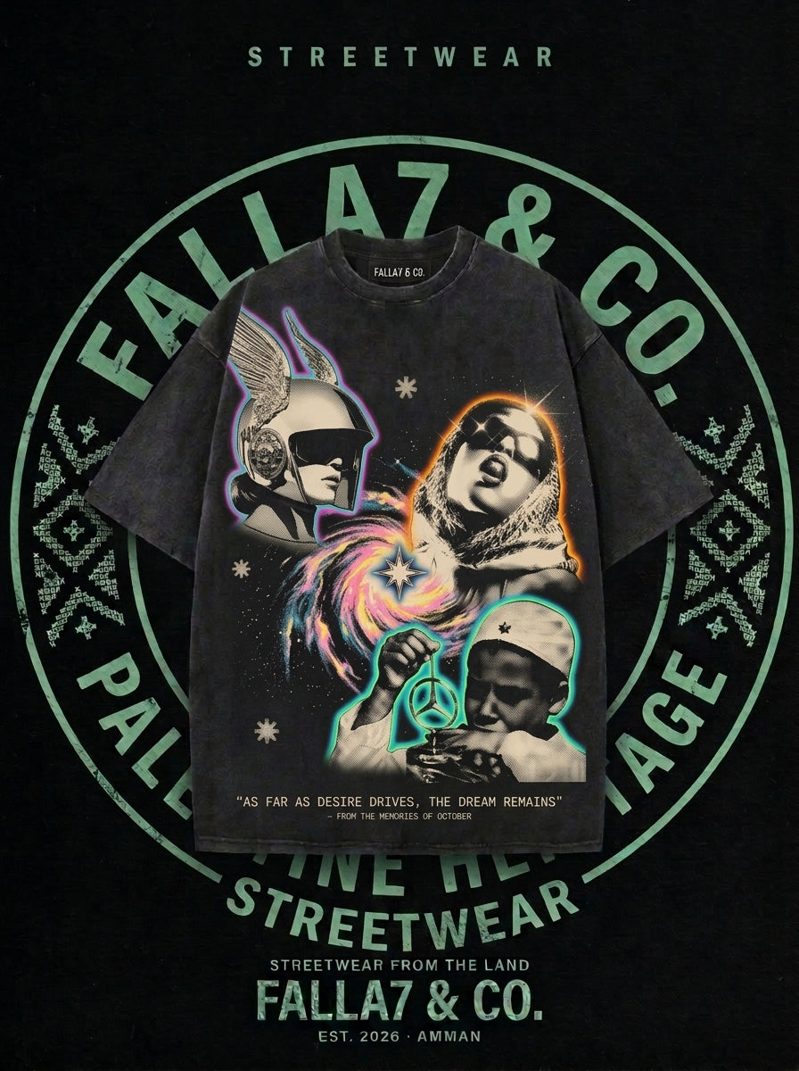 The Dream Remains Tee | Cosmic Neon Graphic T-Shirt | Falla7 & Co.
